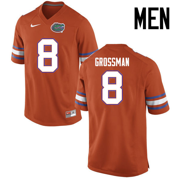 Men Florida Gators #8 Rex Grossman College Football Jerseys Sale-Orange